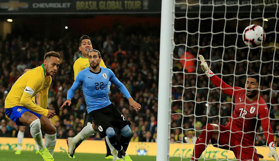 Uruguay cayó 1-0 ante Brasil por un nuevo amistoso internacional 2018. (Getty Images)