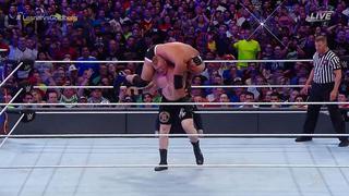 Brock Lesnar conectó diez súplex y le arrebató el título universal a Goldberg en WrestleMania 33