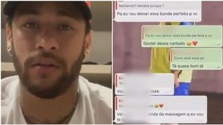 Denuncia una extorsión: Neymar difundió mensajes y fotos íntimas con mujer que lo acusó de violación