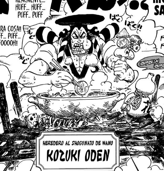 Kozuki Oden comiendo encima de un cuerpo del crematorio (Foto: Shueisha)