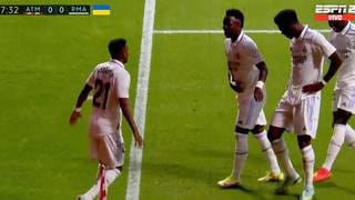Con asistencia de Tchouaméni: gol de Rodrygo para el 1-0 del Real Madrid vs. Atlético de Madrid [VIDEO]