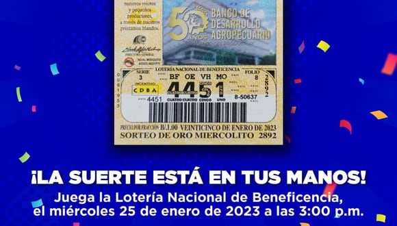 Resultados de la Lotería Nacional de Panamá: números ganadores del miércoles 25 de enero (Foto: @lnbpma).