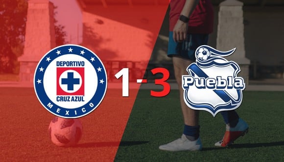 Puebla vence por 3-1 a Cruz Azul con triplete de Fernando Aristeguieta