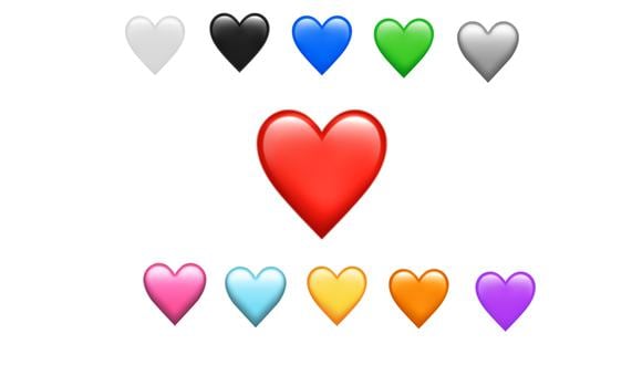 ¿Quieres saber el significado de cada uno de los corazones de WhatsApp? Esto quiere decir el color de los emojis. (Foto: Emojipedia)