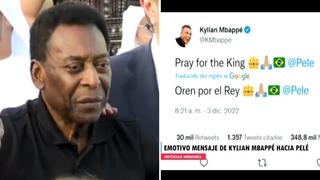Kylian Mbappé pide orar por recuperación de Pelé