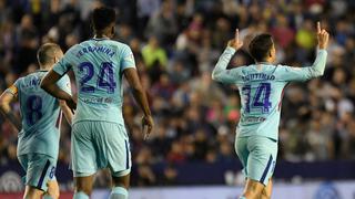 Se acerca la remontada: hat-trick de Coutinho para Barcelona en campo de Levante [VIDEO]