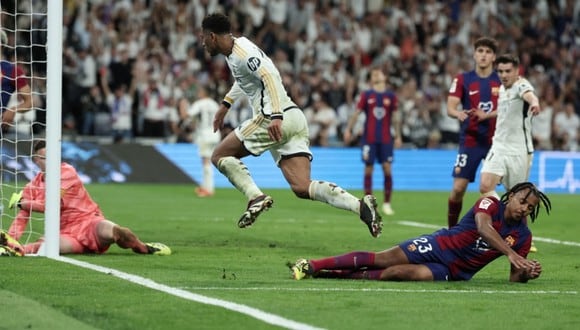 Real Madrid venció a Barcelona con gol de Jude Bellingham. (Foto: AFP)