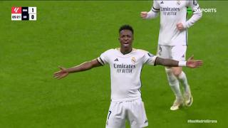 ¡Inatajable! Espectacular gol de Vinicius Jr. y el 1-0 de Real Madrid vs. Girona [VIDEO]