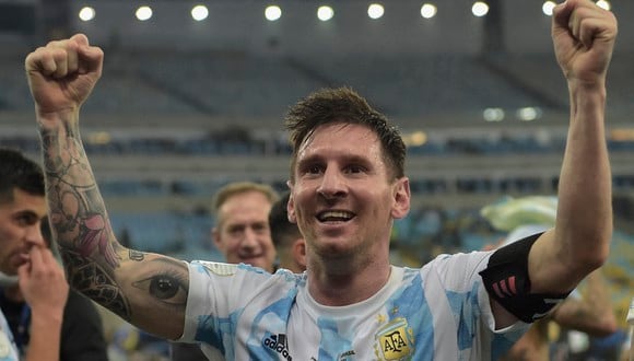Lionel Messi comparte su felicidad en la selección de Argentina. (Foto: AFP)