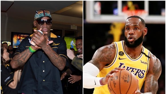 Rodman y LeBron: el primero brilló en los noventa y el segundo es una estrella del baloncesto actual. (Foto: Getty Images)