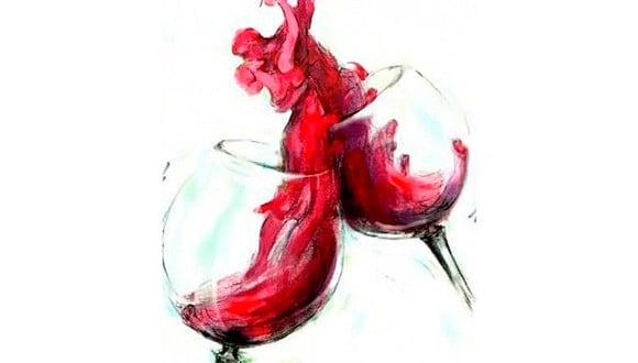En la imagen del test visual se aprecian dos copas de vinos y la figura de una pareja bailando.| Foto: chedonna