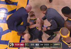 Los Warriors están de malas: Klay Thompson se lesionó y tuvo que abandonar la sexta final de la NBA [VIDEO]