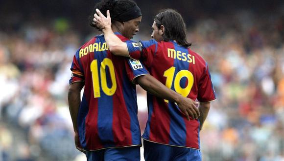 Messi todavía no brillaba, pero fue campeón de la Champions con Ronaldinho el 2006. (Foto: AFP)