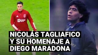 El emotivo homenaje de Nicolás Tagliafico a Diego Maradona