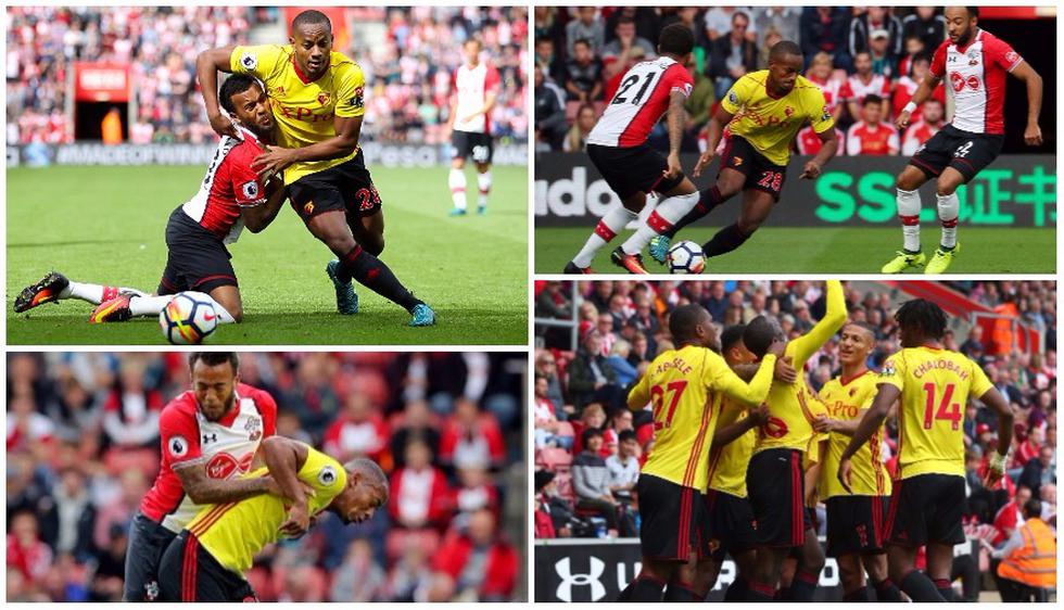 Las postales de la actuación de André Carrillo en victoria de Watford por la Premier League. (Getty Images / AFP / Reuters)
