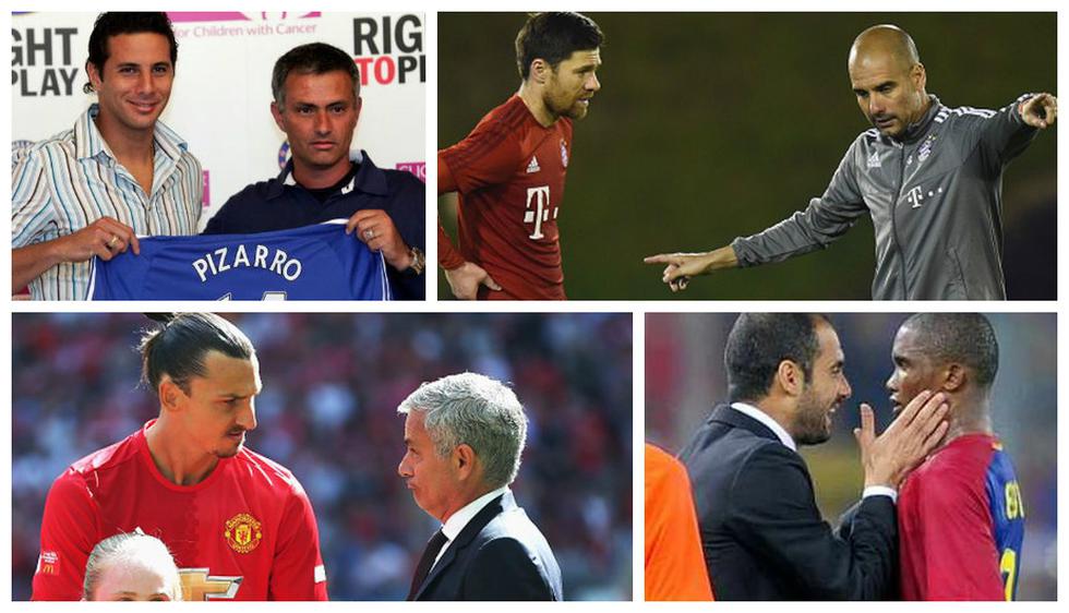 Los jugadores que fueron dirigidos por Josep Guardiola y José Mourinho. (Getty Images / AFP)