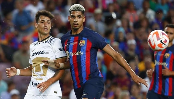 Pumas UNAM cayó 6-0 ante FC Barcelona por el Trofeo Joan Gamper. (Foto: AFP)