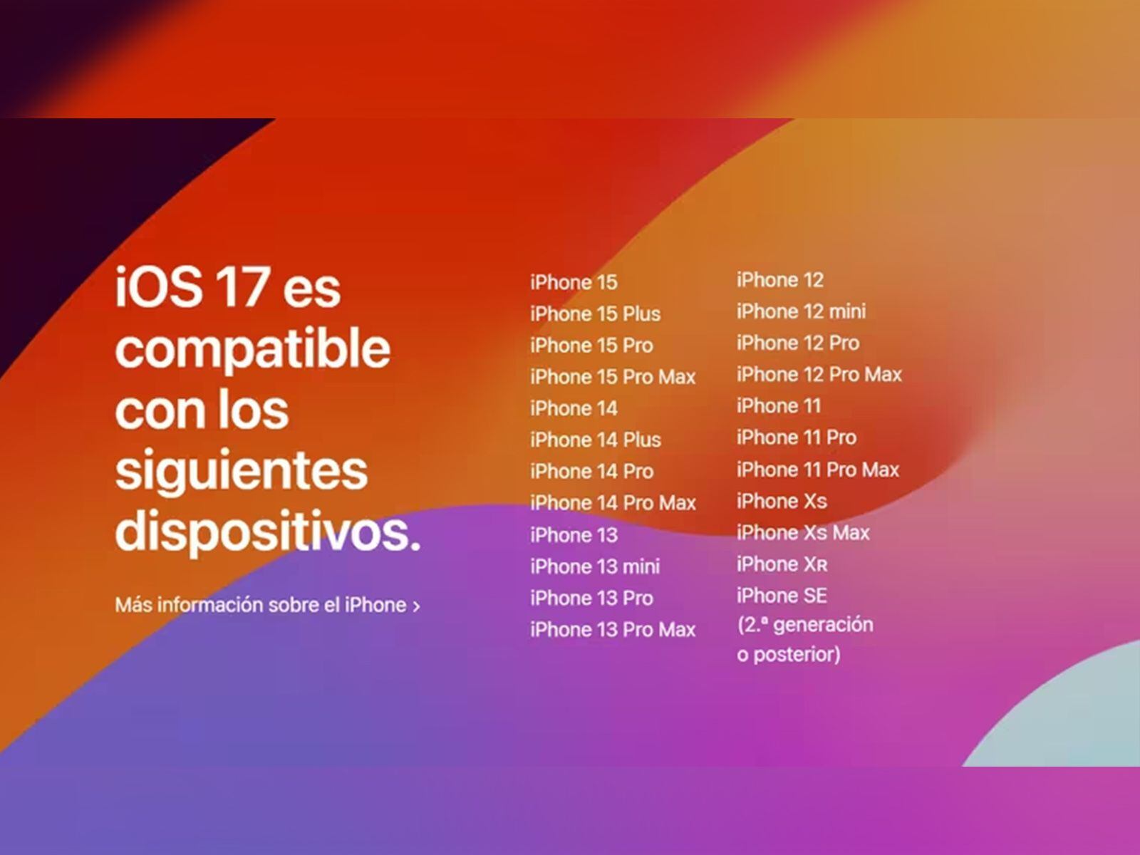 Estos son los celulares compatibles con iOS 17.5. (Foto: Apple)