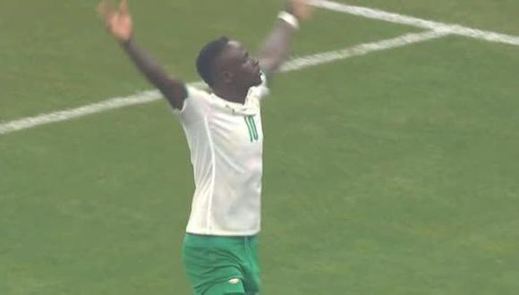 Sadio Mané anotó el gol para que Senegal clasifique el Mundial Qatar 2022. (Foto: Captura de ESPN)