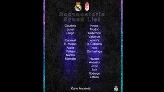 Llamado de emergencia: Real Madrid recurre a la cantera para completar la lista ante Granada