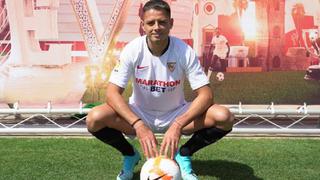 El 'Chicharito' Hernández, presentado como refuerzo del Sevilla: "Me imagino cosas chingonas"