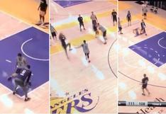 A un día de su debut oficial: LeBron James anotó canasta imposible en práctica de los Lakers [VIDEO]