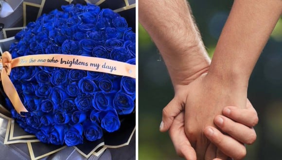 Las mujeres buscarán sorprender a los hombres el martes 3 de octubre en México por el Día del Novio con unas bellas flores azules. (Foto: TikTok)