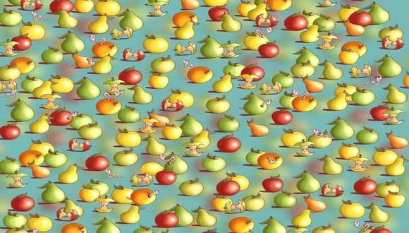 En esta imagen de ilusión óptica, un limón se esconde entre las frutas. (Foto: jagranjosh.)