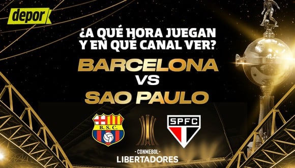 Barcelona SC y Sao Paulo juegan por la Copa Libertadores. (Diseño: Depor)