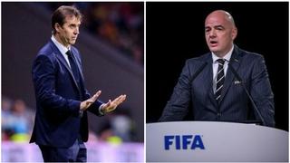 Dolor de cabeza para la FIFA:Gianni Infantino se pronunció tras destitución de Lopetegui