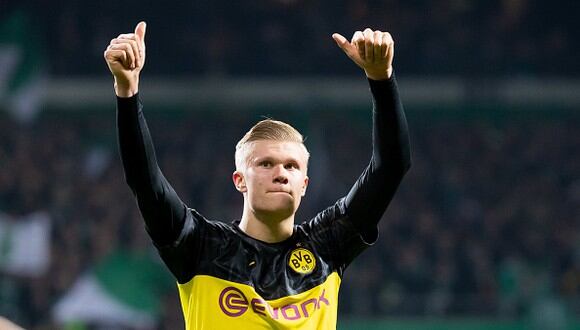 Erling Haaland tiene ocho goles en cinco partidos con Borussia Dortmund. (AFP)