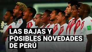 Estas son las bajas y posibles novedades de la selección peruana para la siguiente jornada de Eliminatorias
