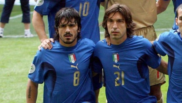 Gattuso y Pirlo levantaron la Copa del Mundo en Alemania 2006. (Foto: AFP)
