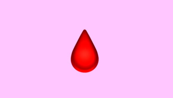 Si aún no conoces el real significado del emoji de la gota de sangre, aquí te lo decimos para que no te confundas en WhatsApp. (Foto: Emojipedia)
