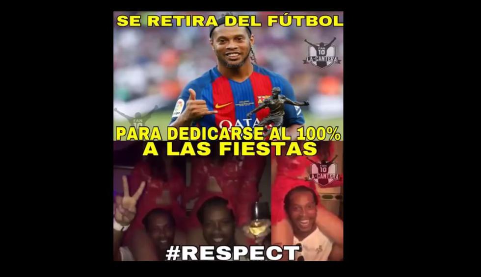 Los mejores memes sobre el anuncio de retiro de Ronaldinho. (Internet)