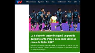“Ganó un partido durísimo”: la reacción de los medios argentinos tras la victoria ante Perú [FOTOS]