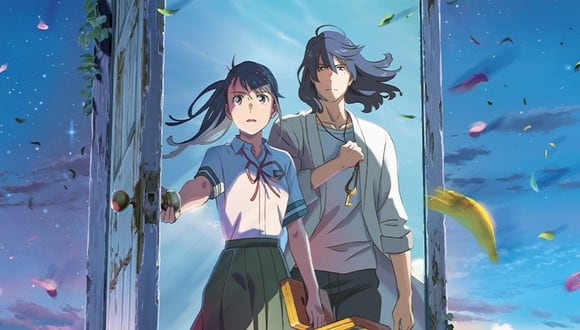 Imagen promocional de "Suzume", la más reciente película de Makoto Shinkai.