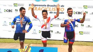 ¡Con los brazos en alto! Peruano Yuber Pichihua ganó dos medallas en el Campeonato Brasileño de Paraciclismo 2019