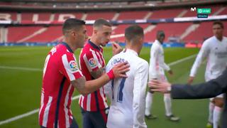 Derbi a mil: Luis Suárez empujó a Lucas Vázquez en caliente cruce en Real Madrid vs. Atlético