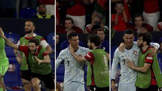 El gesto conmovedor de Kvaratskhelia hacia Cristiano Ronaldo: frenó su festejo para consolar al portugués 