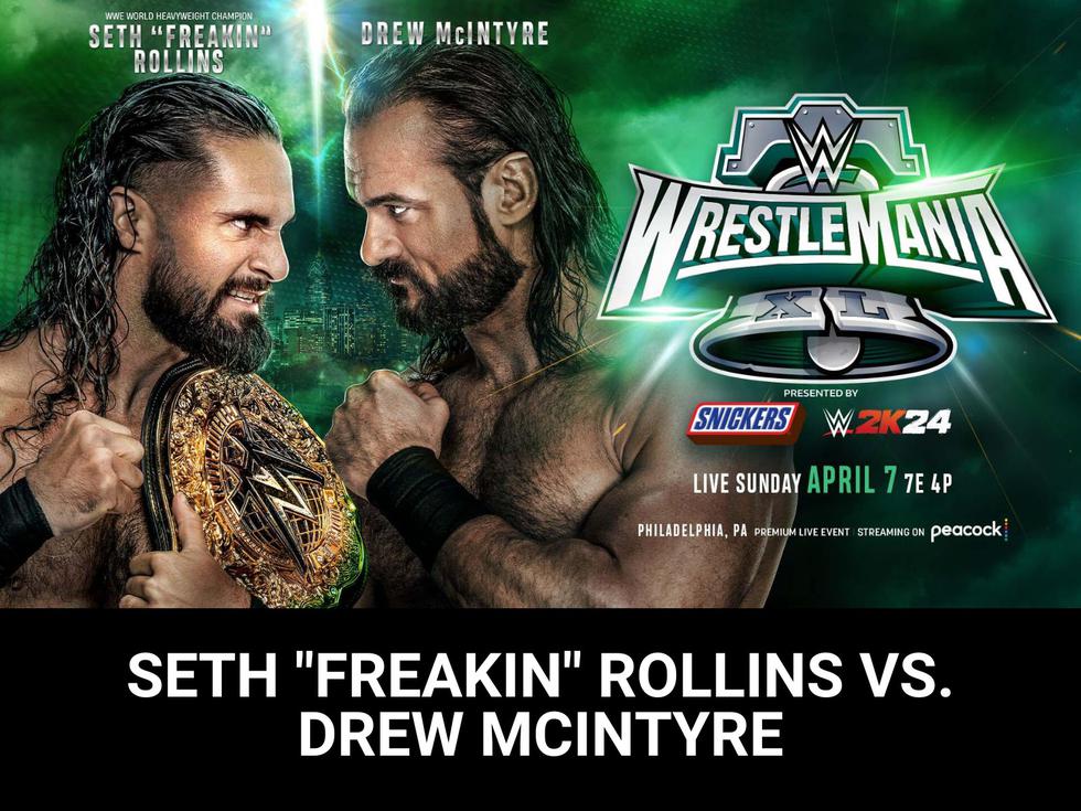 Seth “Freakin” Rollins (c) vs. Drew McIntyre por el Campeonato Mundial de Peso Pesado