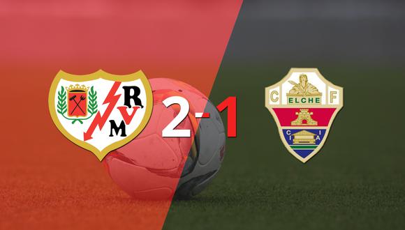 Rayo Vallecano consiguió una victoria en casa por 2 a 1 ante Elche
