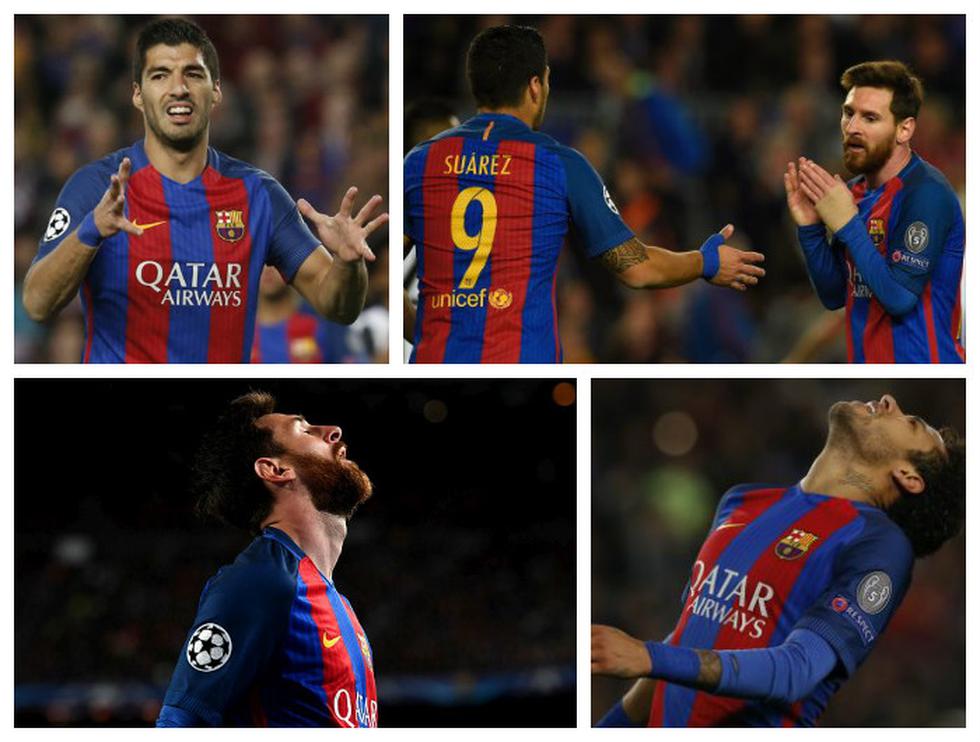 Los rostros de frustración en Barcelona tras la eliminación de la Champions League. (Getty Images / AFP / Reuters)