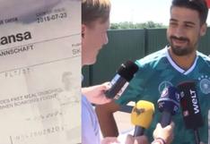 La genial respuesta de Khedira a reportero sueco que le regaló boletos de vuelta a casa [VIDEO]