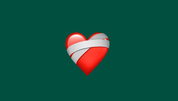 ¿Sabes realmente lo que significa el corazón vendado en WhatsApp? Aquí te lo contamos. (Foto: Emojipedia)