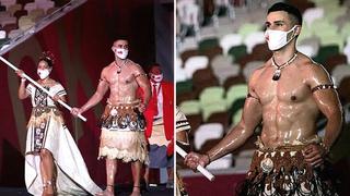 Tokio 2020: Abanderado de Tonga brilló en desfile inaugural