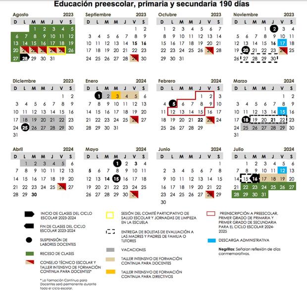 Calendario SEP 20232024 los días de vacaciones que tendrán profesores