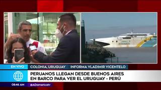 Todo por la selección: hinchas peruanos viajaron a Uruguay en barco para asistir al partido
