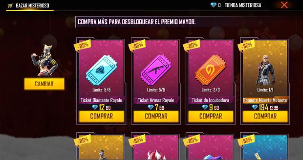 Free Fire Mystery Shop details