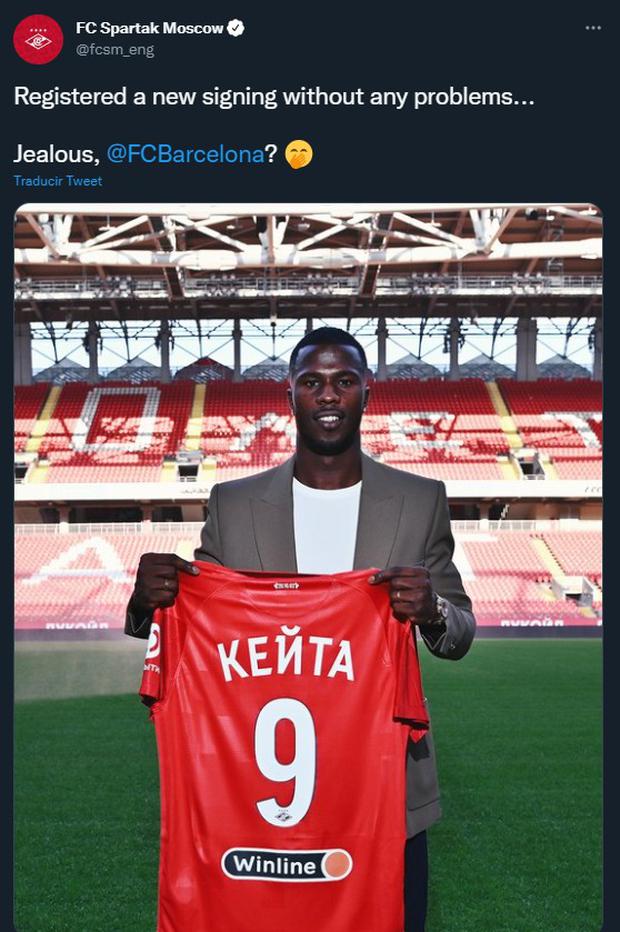 Spartak de Moscú anunció el fichaje de Keita Baldé. (Twitter)